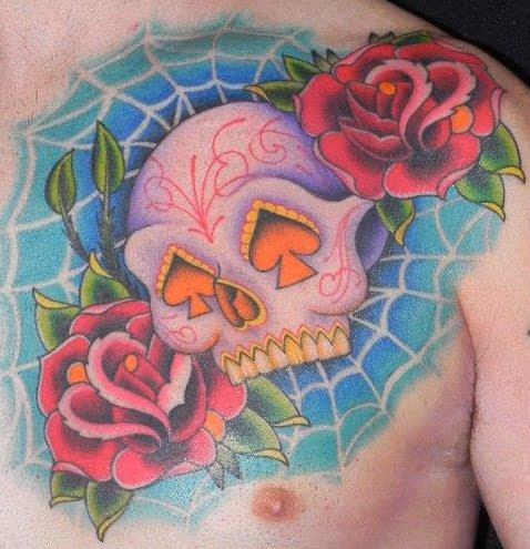 Color Skull Tattoo