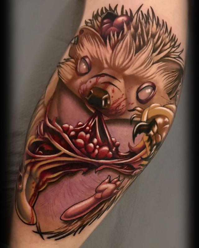 Zombie Hedgehog Tattoo