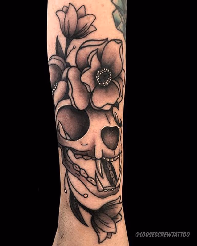Skull & Flowers