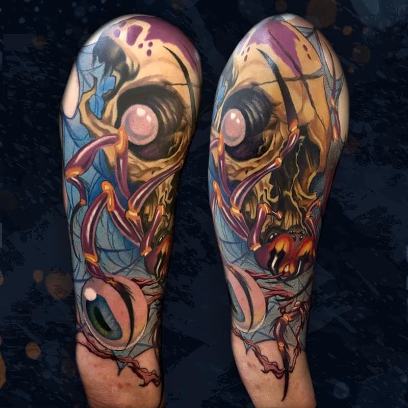 Skull & Spider Sleeve