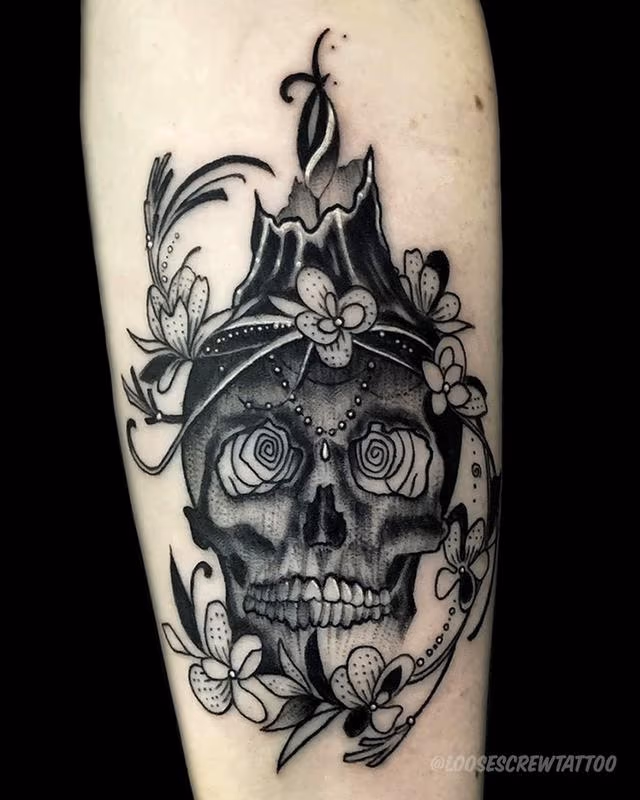 Candlelit Skull