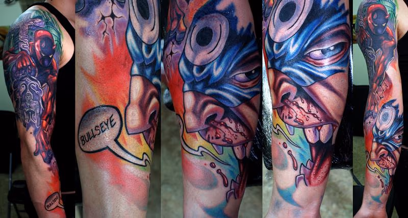 Daredevil sleeve in progress