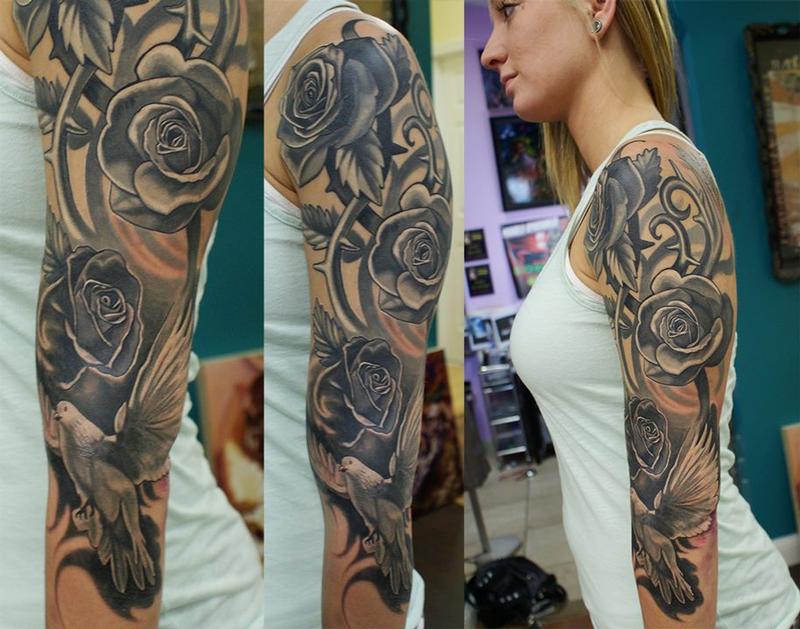 black and grey roses