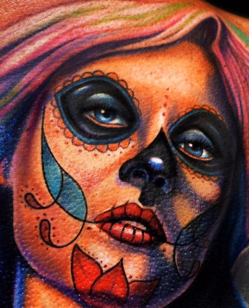 Day of the Dead Girl Tattoo
