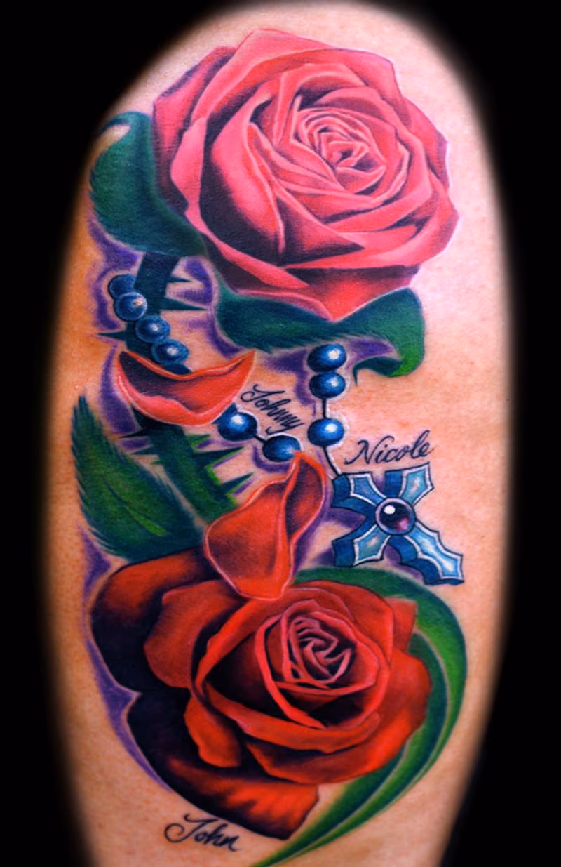 roses and rosary