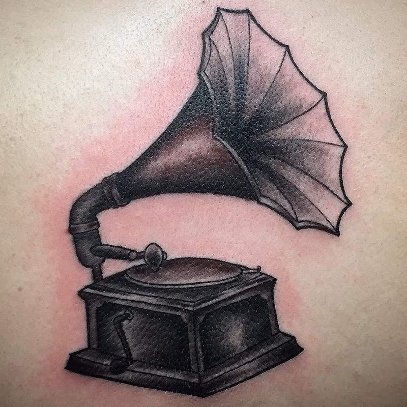 phonograph tattoo