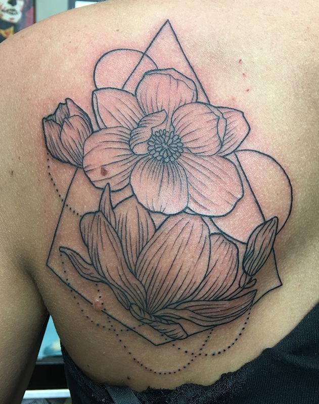 Line Work Flowers