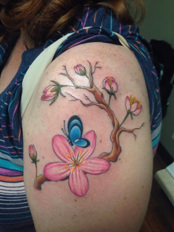 Cherry blossom branch