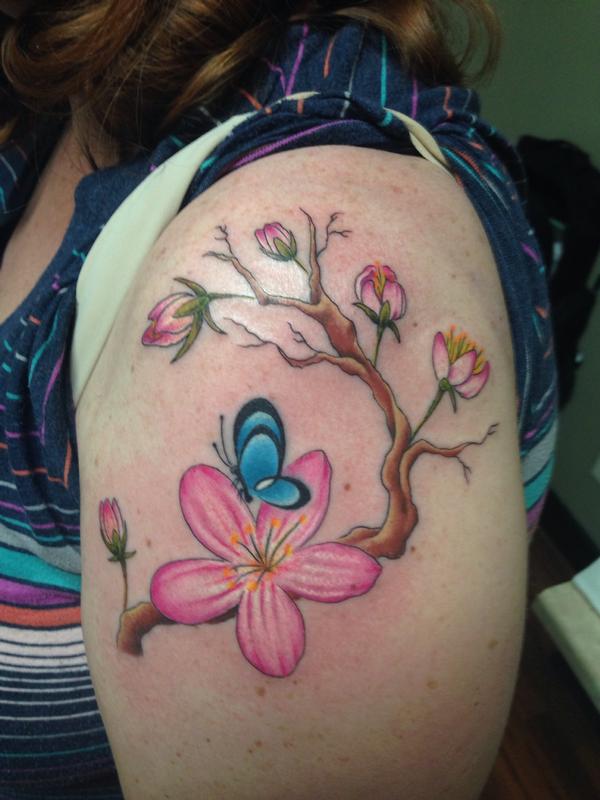 Cherry blossom branch