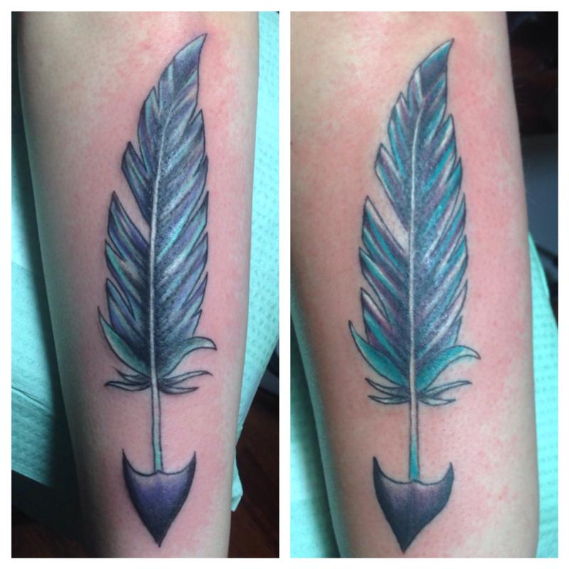 Feather arrows