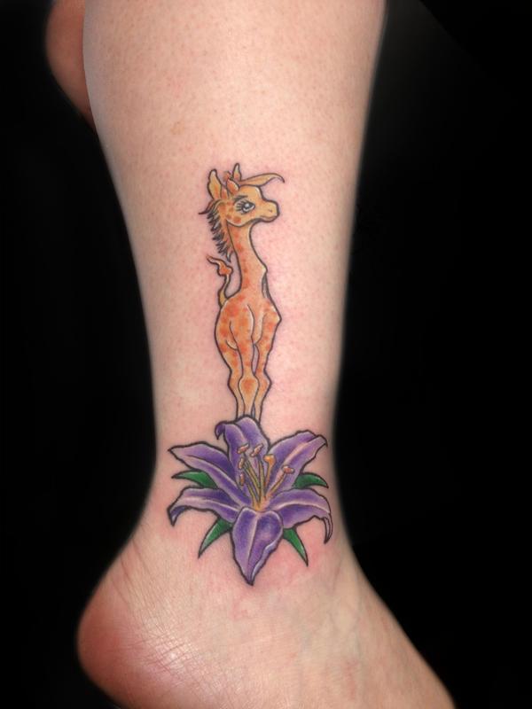 Giraffe with Lilly