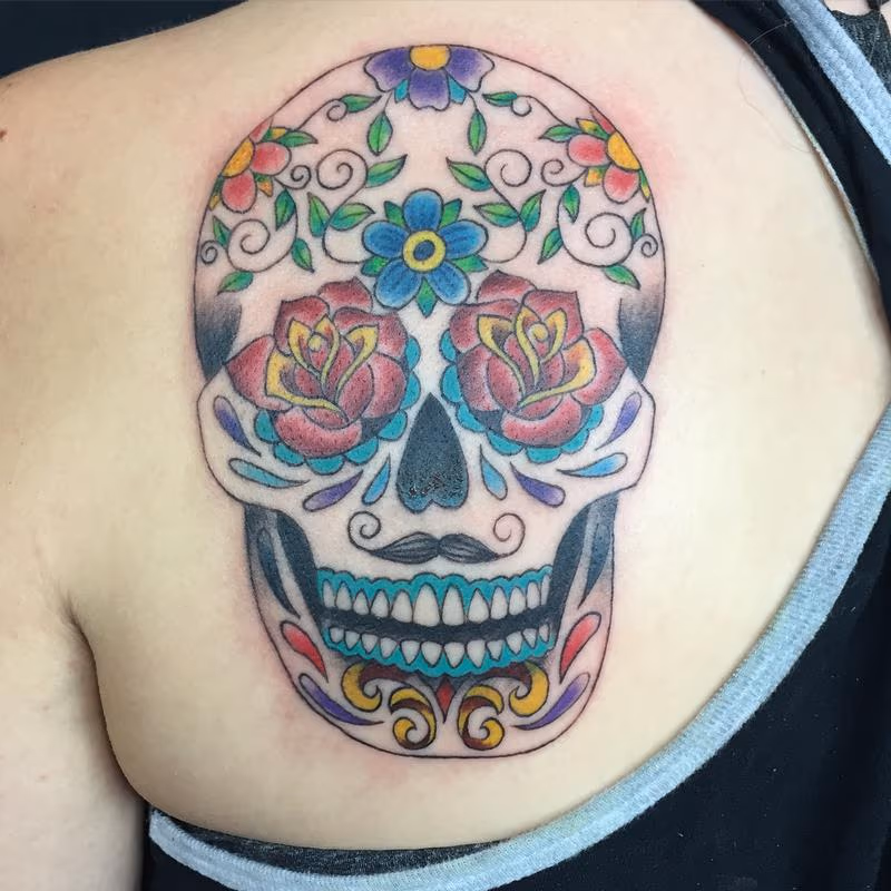 Rose Eye Sugar Skull