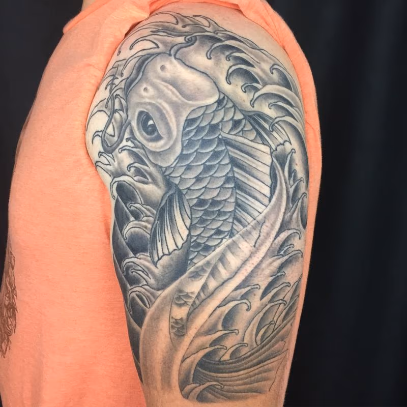 Koi fish arm