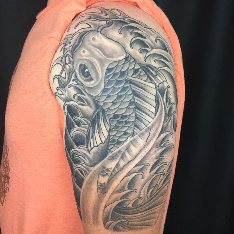 Koi fish arm