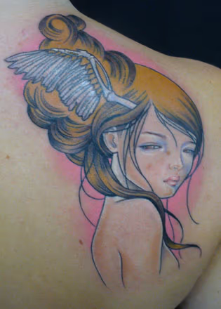 Custom girl tattoo