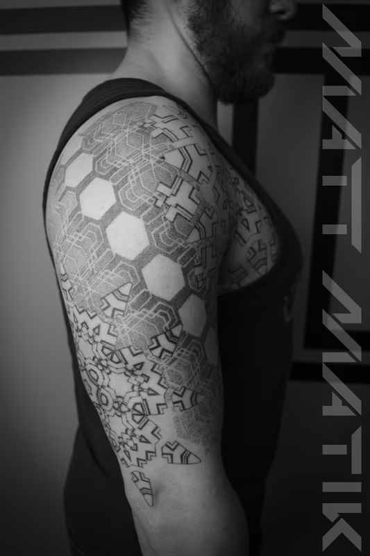 Blackwork Geometric piece