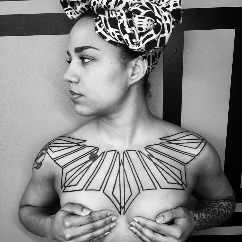 Blackwork Chest Piece
