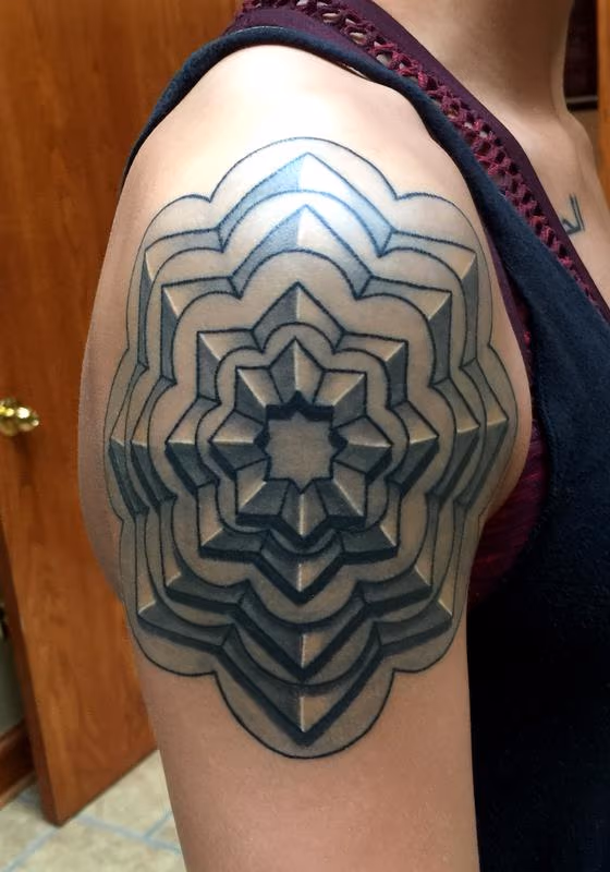 Healed mandala design