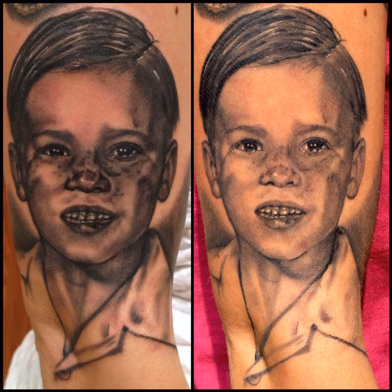 Portrait of client's dad as a child