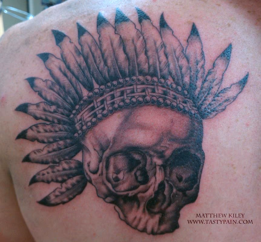 skull and headress