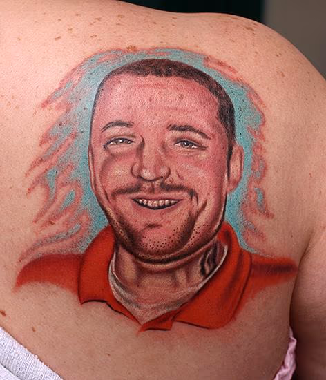 memorial portrait tattoo