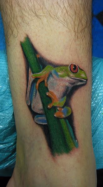 red eyed tree frog tattoo