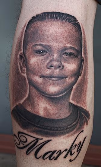 Kid portrait tattoo