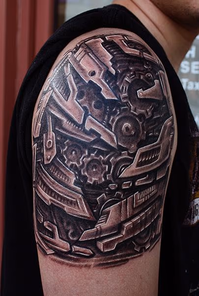Bio mechanical tattoo