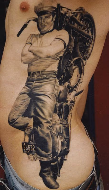 James Dean rib tattoo