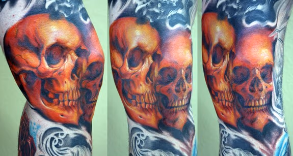 jason's skull leg/knee