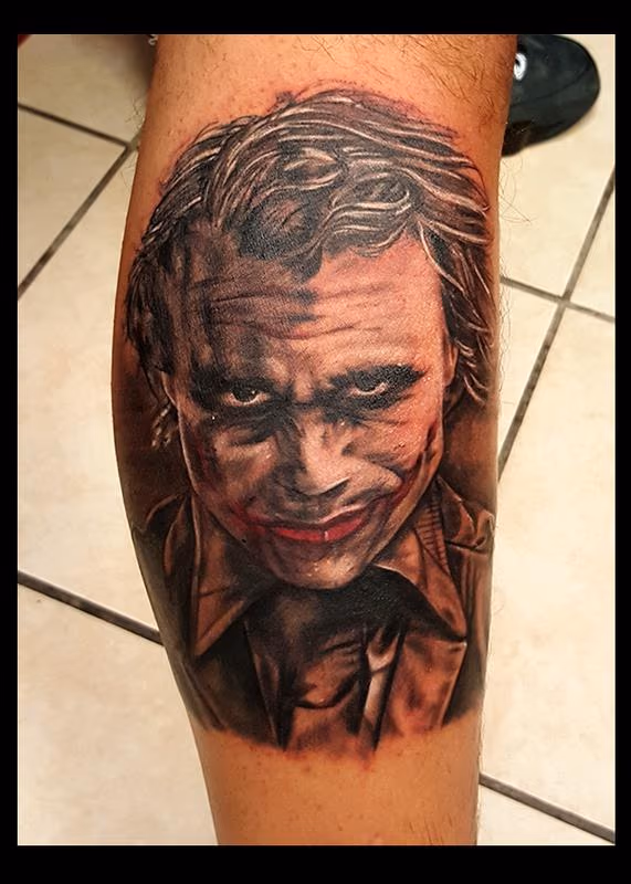 Joker Portrait Tattoo