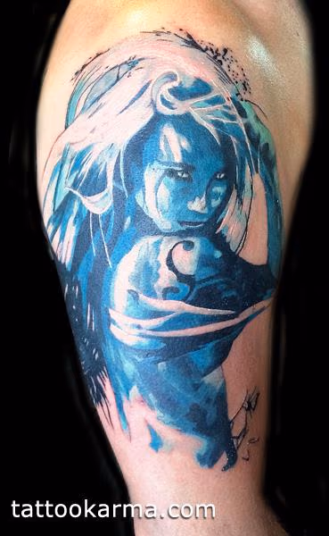 blue girl
