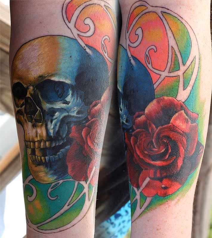 SKull and rose