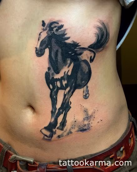 Abstract horse tattoo