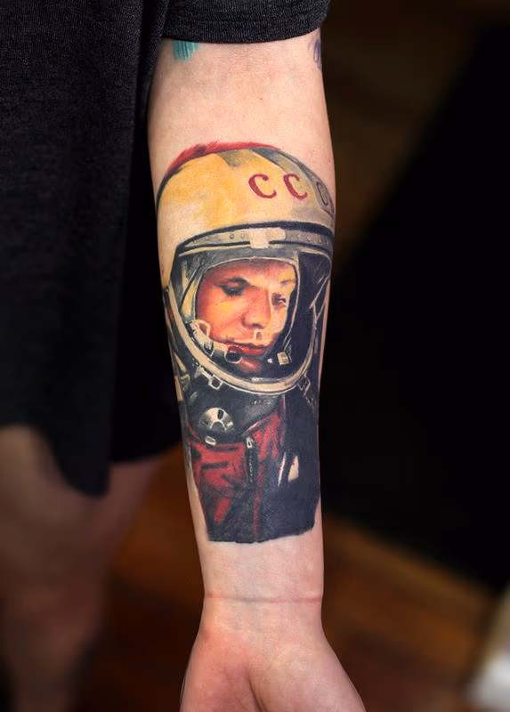 Yuri Gagarin tattoo