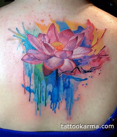 watercolor lotus