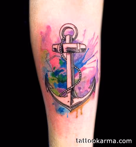 watercolor anchor