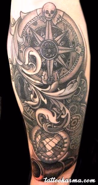 Compass tattoo