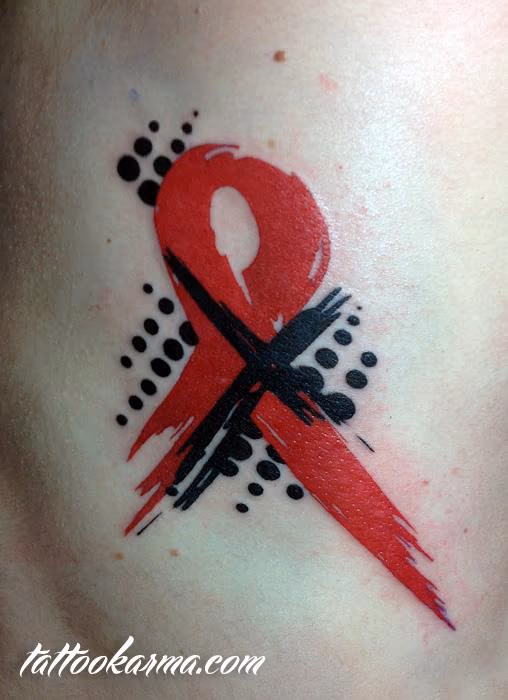 trash-polka cancer ribbon