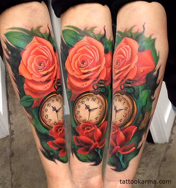 roses pocketwatch