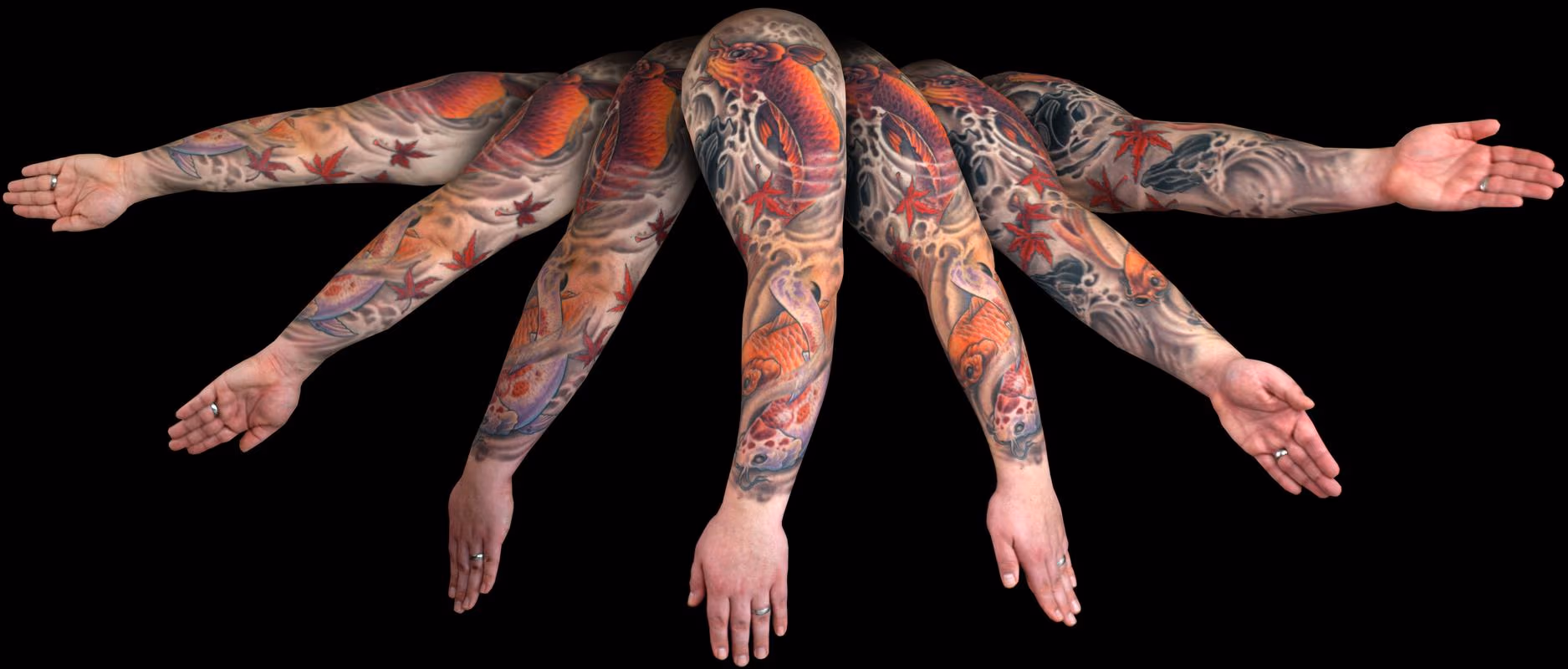 * Please click "full screen" at the top right of the page*...Ben's Koi sleeve.