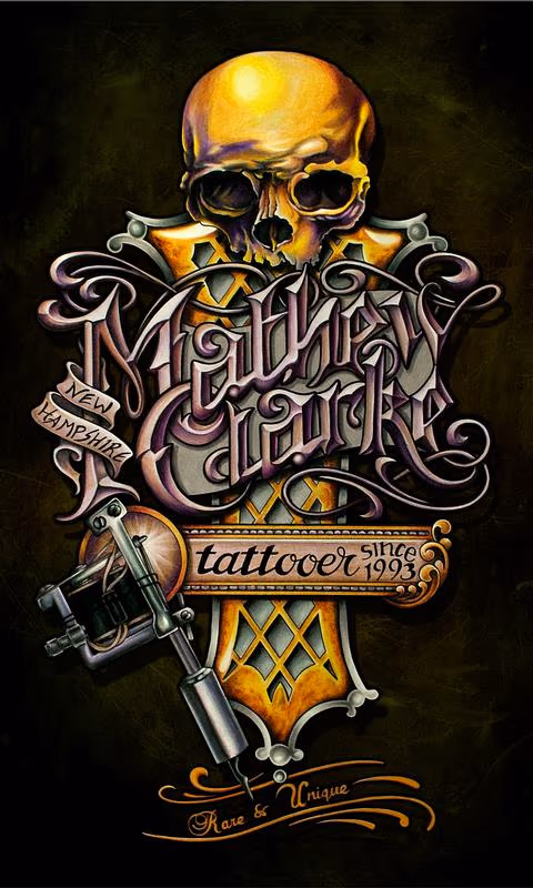 Mathew Clarke Tattoo convention banner design