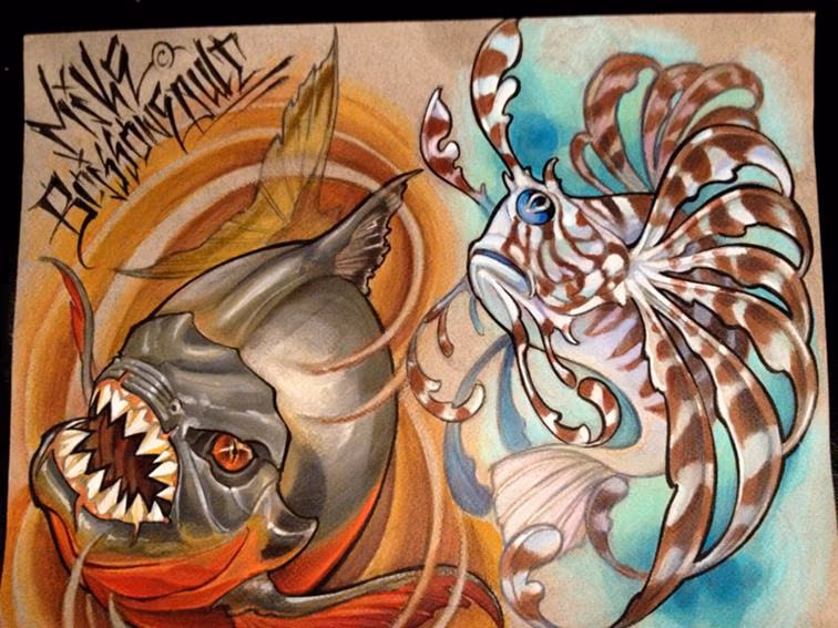 piranha lionfish flash page