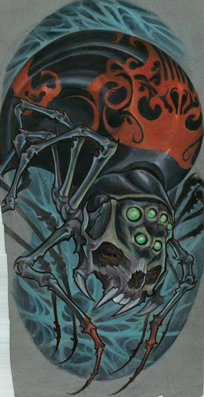 skull-spider print