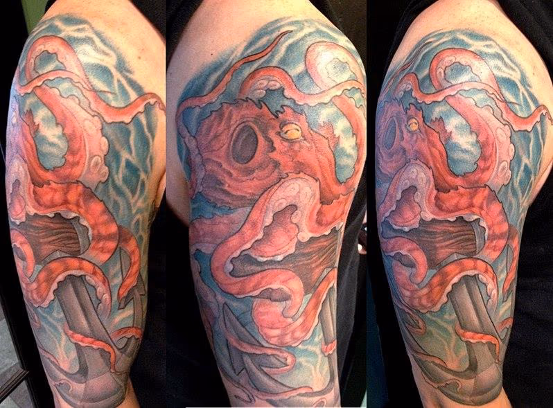 octopus/anchor half sleeve