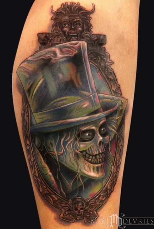 Hat Box Ghost Tattoo