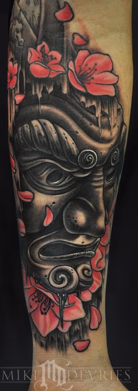 Japanese Mask Tattoo