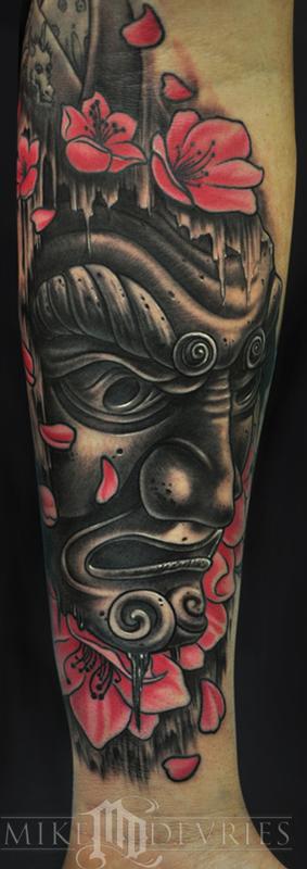Japanese Mask Tattoo