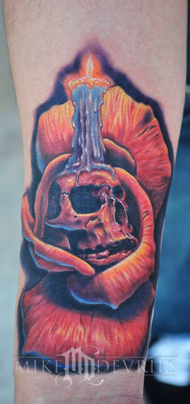 Rose Skull Tattoo