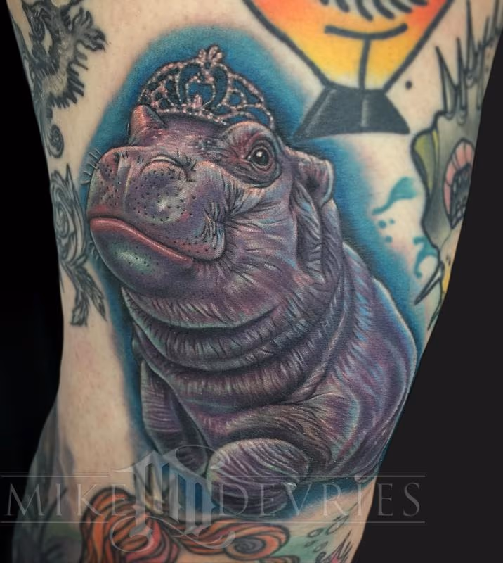 Baby Hippo Tattoo